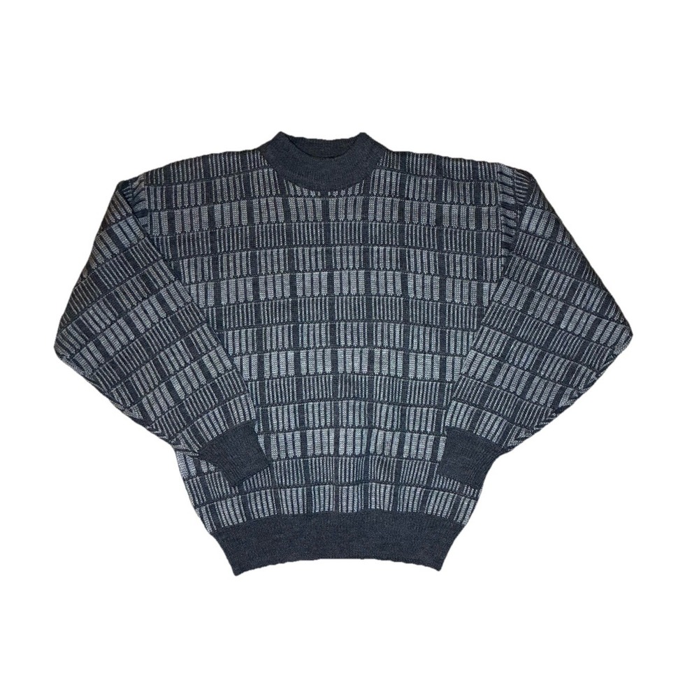 Vtg Via Europa Sweater Mens L Pullover Wool Blend Grandpa‎ Chunky Thick Knit